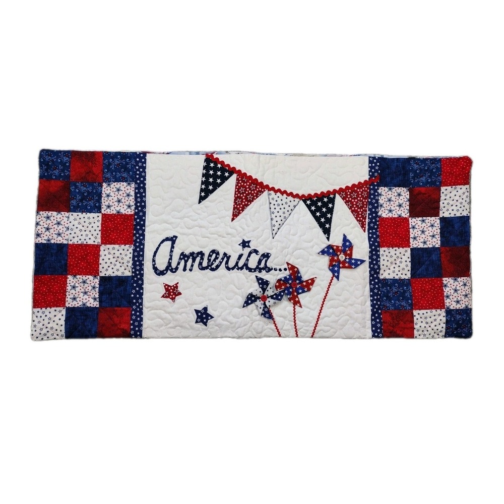 Granny Core Pillow Cover 37x16 in Vintage Home Decorative Patriotic Lumbar Case
